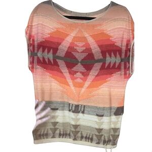 Ralph Lauren Active L-RL Knit Women’s MEDIUM Southwestern Pullover Aztec
